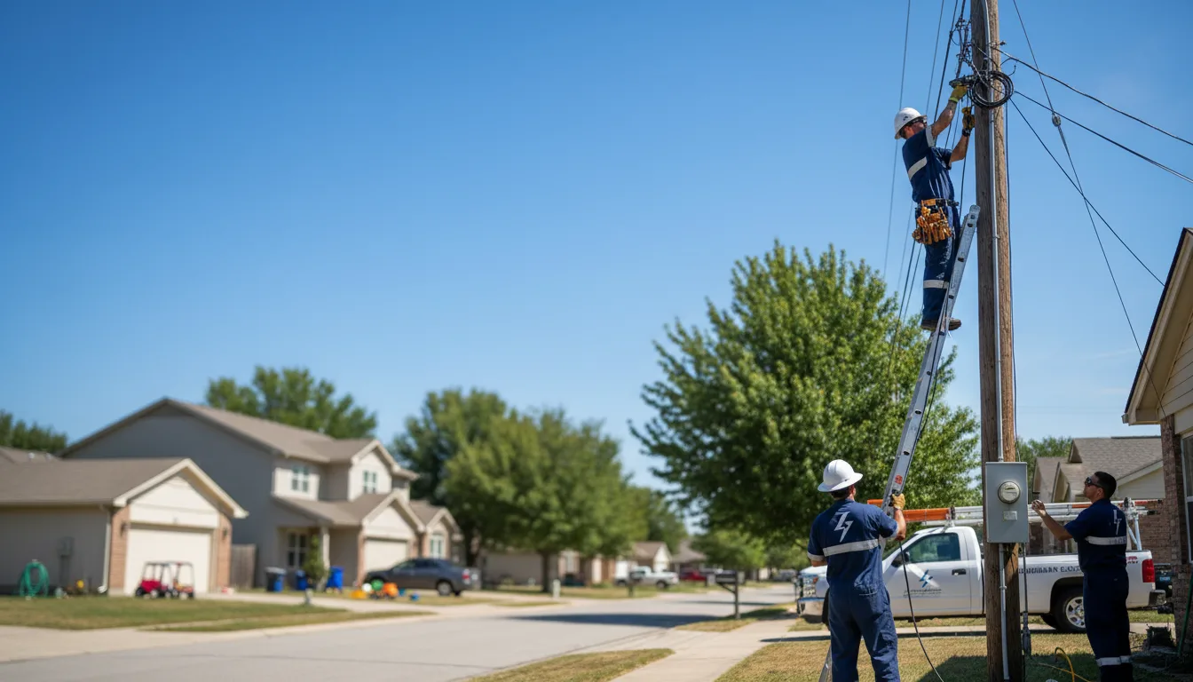 Residential electrician providing installation services in Lynnville, IA